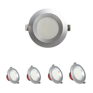 Đèn âm trần Downlight viền Bạc mẫu [AT-SA-AT64] 5W-7W | Saco
